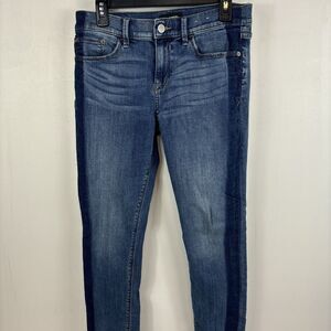 Express Women's Repreve Legging Midrise Size 6‎ Jeans Stripe Outer Leg Seam